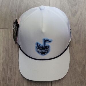 NWT Pukka White Golf Cap with Blue Logo